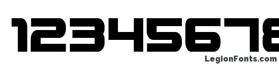 Gunship Condensed Font, Number Fonts