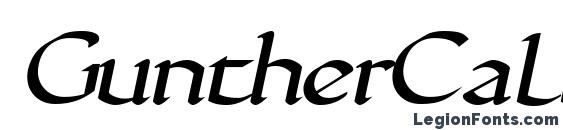GuntherCalligraphic Italic font, free GuntherCalligraphic Italic font, preview GuntherCalligraphic Italic font