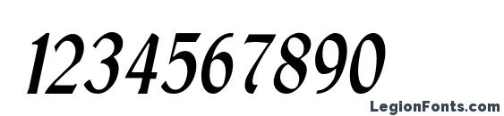 GuntherNarrow Italic Font, Number Fonts