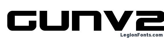 шрифт Gunv2, бесплатный шрифт Gunv2, предварительный просмотр шрифта Gunv2
