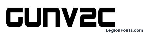 шрифт Gunv2c, бесплатный шрифт Gunv2c, предварительный просмотр шрифта Gunv2c