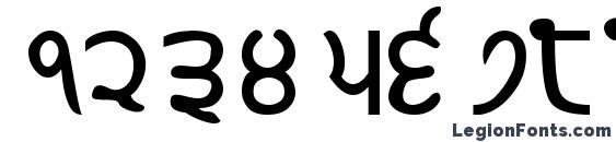Gurmukhi Normal Font, Number Fonts