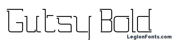 шрифт Gutsy Bold, бесплатный шрифт Gutsy Bold, предварительный просмотр шрифта Gutsy Bold