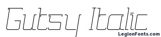 Шрифт Gutsy Italic