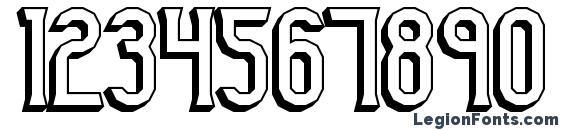 Gyneric 3D BRK Font, Number Fonts