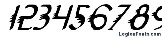Gypsy Road Condensed Italic Font, Number Fonts