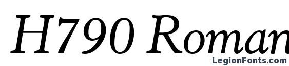 шрифт H790 Roman Italic, бесплатный шрифт H790 Roman Italic, предварительный просмотр шрифта H790 Roman Italic