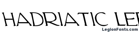 Hadriatic Leftalic font, free Hadriatic Leftalic font, preview Hadriatic Leftalic font