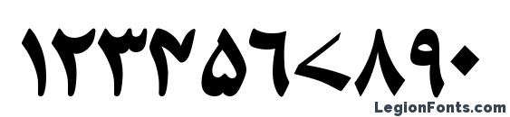HafizUrduTT Bold Font, Number Fonts