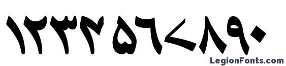 HafizUrduTT BoldItalic Font, Number Fonts
