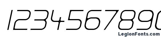 Hall Fetica Decompose Italic Font, Number Fonts