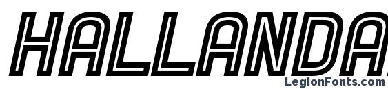 Шрифт Hallandale Inline Italic JL