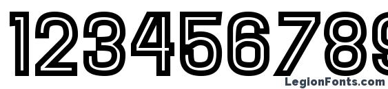 Hallandale Inline JL Font, Number Fonts