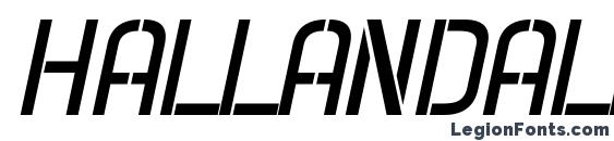 Hallandale Stencil Bd. It. JL Font