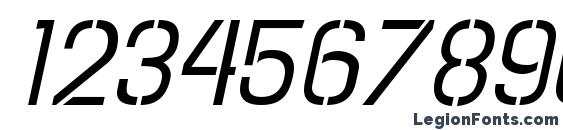Hallandale Stencil Italic JL Font, Number Fonts