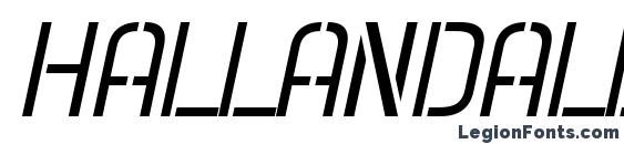 Шрифт Hallandale Stencil Italic JL