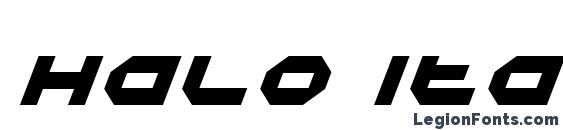 шрифт Halo Italic, бесплатный шрифт Halo Italic, предварительный просмотр шрифта Halo Italic