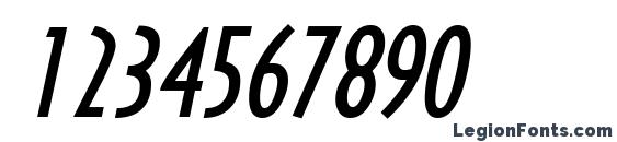 Halseylightcondssk bolditalic Font, Number Fonts