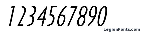 Halseylightcondssk italic Font, Number Fonts