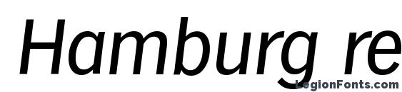 Hamburg regularita font, free Hamburg regularita font, preview Hamburg regularita font