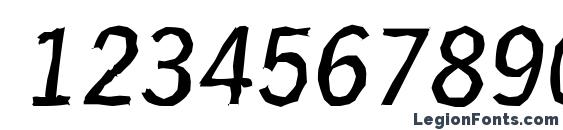 HamburgAntique Italic Font, Number Fonts