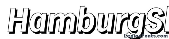 HamburgShadow BoldItalic font, free HamburgShadow BoldItalic font, preview HamburgShadow BoldItalic font