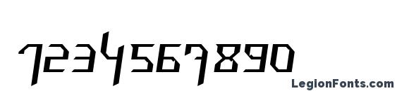 Hammerhead Thin Italic Font, Number Fonts