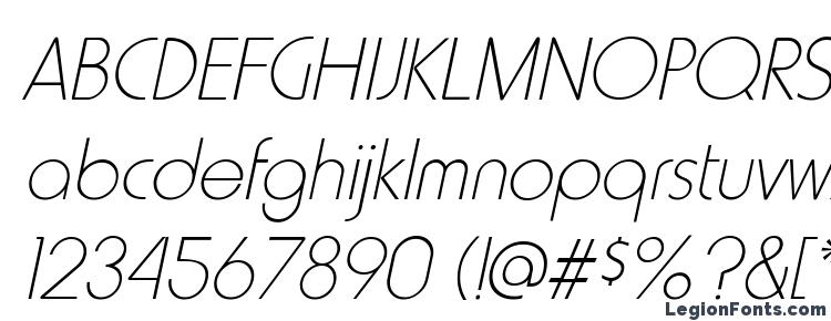 глифы шрифта HammerThin Italic, символы шрифта HammerThin Italic, символьная карта шрифта HammerThin Italic, предварительный просмотр шрифта HammerThin Italic, алфавит шрифта HammerThin Italic, шрифт HammerThin Italic