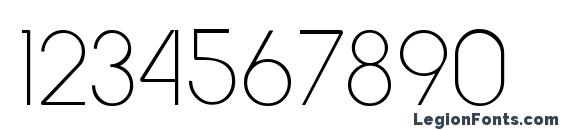 HammerThin Regular Font, Number Fonts