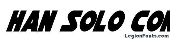 шрифт Han Solo Condensed Italic, бесплатный шрифт Han Solo Condensed Italic, предварительный просмотр шрифта Han Solo Condensed Italic