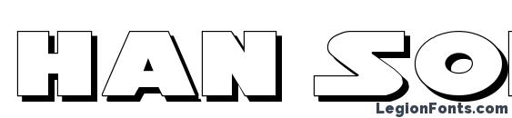 Han Solo Expanded Shadow Font