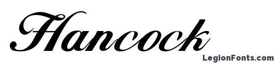 Hancock font, free Hancock font, preview Hancock font