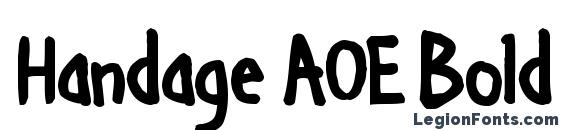 шрифт Handage AOE Bold, бесплатный шрифт Handage AOE Bold, предварительный просмотр шрифта Handage AOE Bold