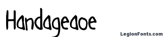 Handageaoe font, free Handageaoe font, preview Handageaoe font