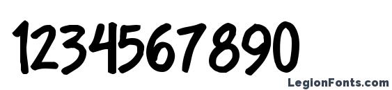 Handageaoebold Font, Number Fonts