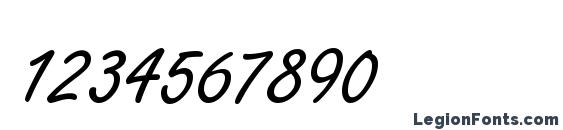 HandmadeScript Regular Font, Number Fonts