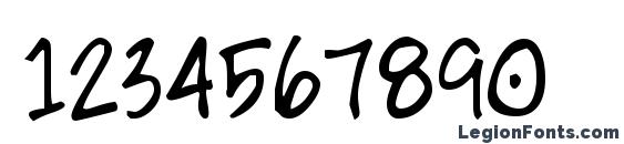 HandPrinting Font, Number Fonts