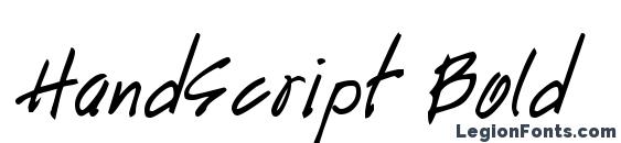 HandScript Bold Font