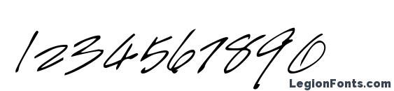 HandScript Italic Font, Number Fonts
