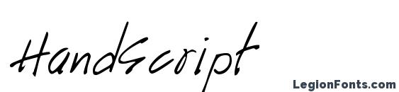 HandScript font, free HandScript font, preview HandScript font