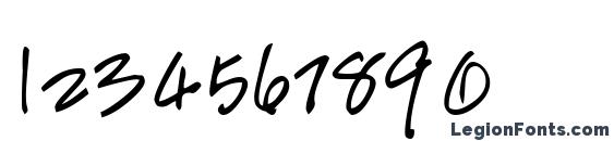 HandScriptLefty Bold Italic Font, Number Fonts
