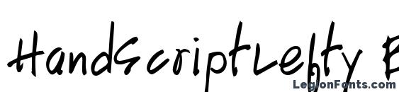HandScriptLefty Bold Italic font, free HandScriptLefty Bold Italic font, preview HandScriptLefty Bold Italic font