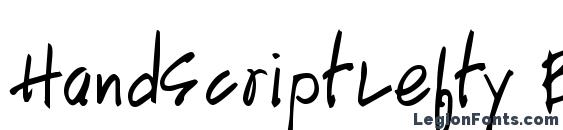 HandScriptLefty Bold font, free HandScriptLefty Bold font, preview HandScriptLefty Bold font