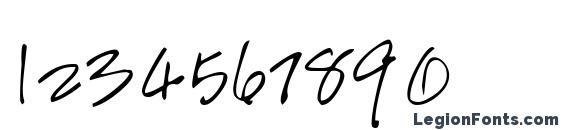 HandScriptLefty Italic Font, Number Fonts