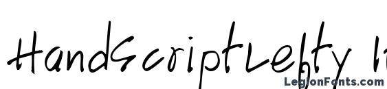 HandScriptLefty Italic font, free HandScriptLefty Italic font, preview HandScriptLefty Italic font