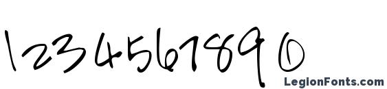 HandScriptLefty Regular Font, Number Fonts