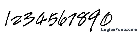 HandScriptUpright Bold Italic Font, Number Fonts