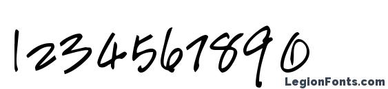 HandScriptUpright Bold Font, Number Fonts