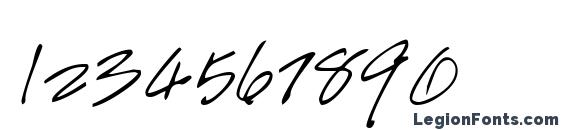 HandScriptUpright Italic Font, Number Fonts