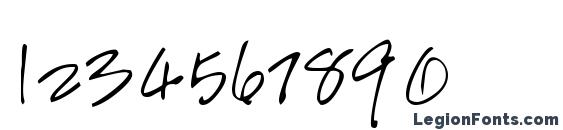 HandScriptUpright Regular Font, Number Fonts